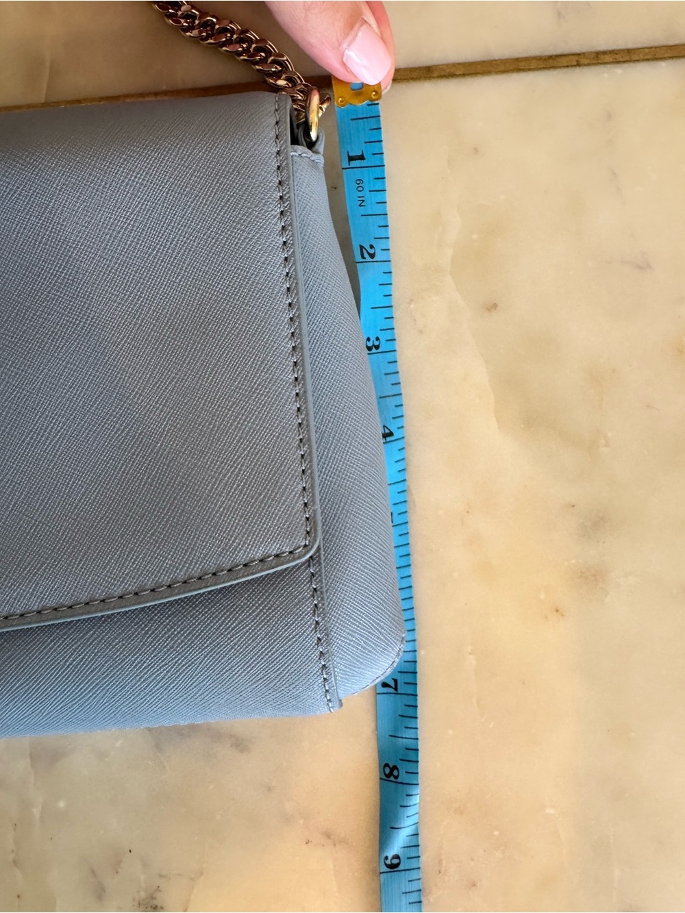 NWT kate spade Blue Leather Crossbody/Shoulder Bag with detachable leather strap - Picture 15 of 16